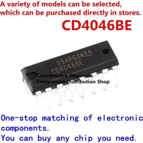 10PCS/PACK CD4046BE CD4046 Direct insertion CD4046BE DIP-16 logic circuit-CMOS four NAND gate IC