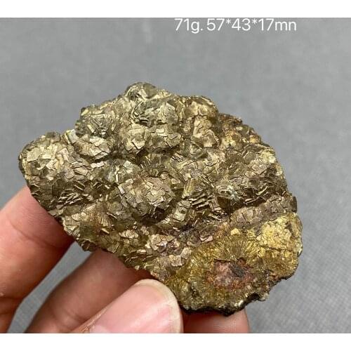 123 g The natural symbiosis of pyrite and crystal is very beautiful
