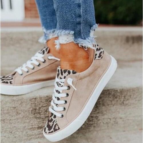 2021 sonbahar kadın Sneakers Casual Lace Up nefes platformu spor ayakkabılar moda süet deri çalışan leopar ayakkabı spor ayakkab