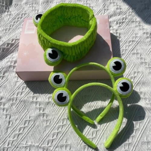 2021 Funny Frog Makeup Headband For Women Wash Face Hair Bands Girls Hairband Kids Frog Hair Claws Cute Accessories Hair Clips