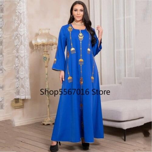 Africa Clothing Embroidery African Dresses For Women Muslim Long Dress High Quality Length Fashion African Maxi Dress For Lady