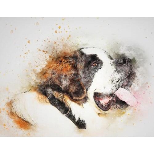 DIY Diamond Embroidery Pet Dog Diamond Painting "Saint Bernard Dog" 5D full Square / round Rhinestone Mosaic art painting FG1485