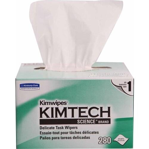 Free Shipping 280Pcs/box Fiber Optic Cleaner Wipe Kimwipes Dustfree Cleaning Paper in stock