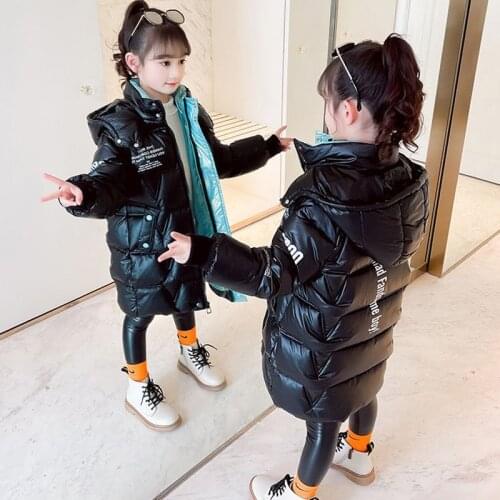 Winter Girls Jacket For Girls Coat Kids Hooded Warm Outerwear Coat For Girls Clothes Children Jacket 4 5 6 7 8 9 10 11 12 Year