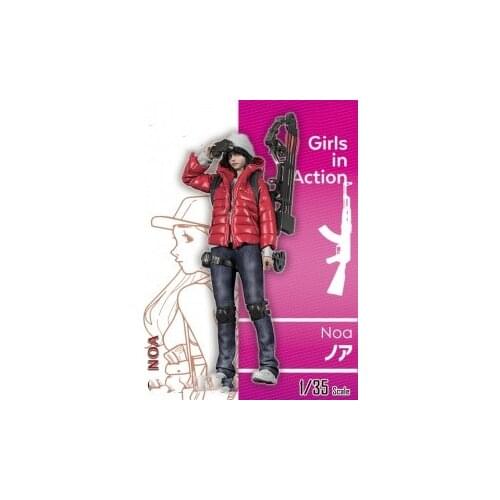 1/35 Resin Model Figure GK，Noa，GIRLS in ACTION， Unassembled and unpainted kit