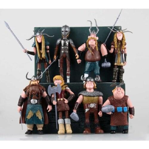8pcs/set How To Train Your Dragon 3 Figurines Pvc Action Figures Classic Toys Kids Gift For Children Model Toy Action Figures