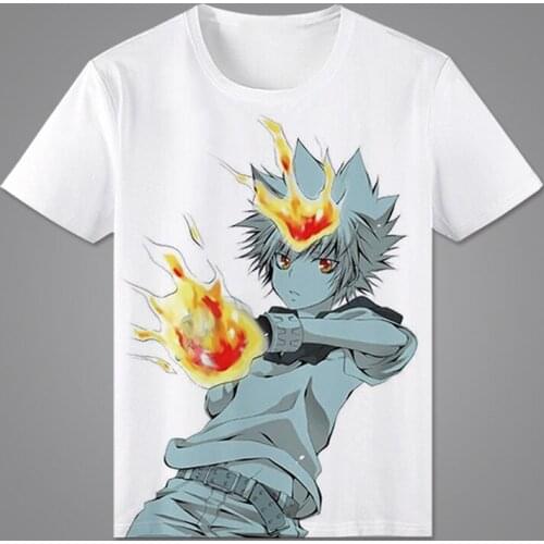 Anime Katekyo Hitman Reborn T-shirt Sawada Tsunayoshi Cosplay Tees Women Men Short Sleeve T Shirt