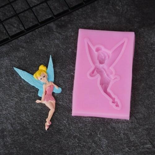 Fairy Shape Silicone Mold Fairy Tail Theme Fondant Cake Tools Cupcake Sugarcraft Molds DIY Birthday Cake Decorating