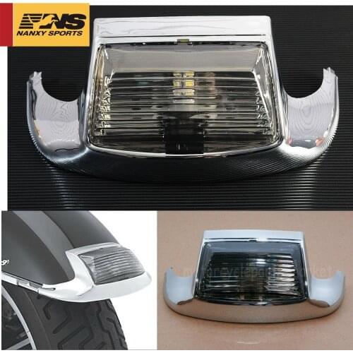 Smoke Front Mud Guard Fender Tip Light Lens Cover For Harley FLHTCU Ultra Classic Electra Glide FLSTC Heritage Softail Classic