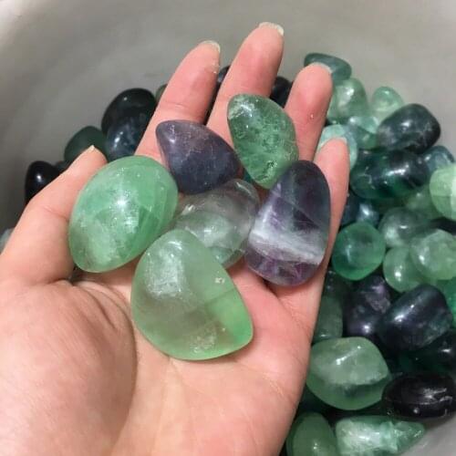 Natural fluorite Rock Quartz Tumbled Stones Crystals and minerals Aquarium flowerpot decoration