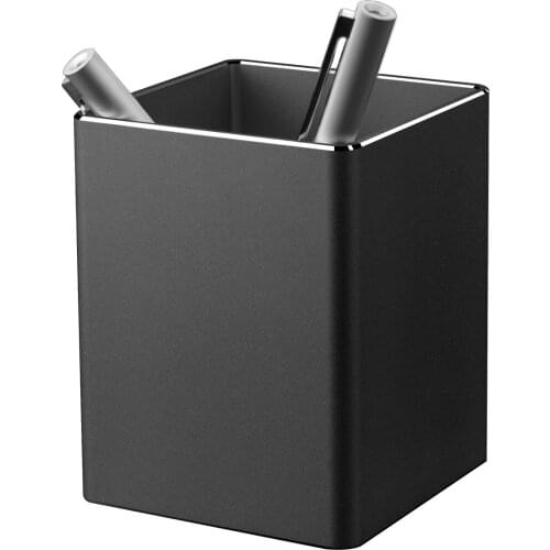 2021 New Large Capacity Desk Pen Holder Pencil Storage Box Metal Square Durable Pencil Case For School Office Stationery