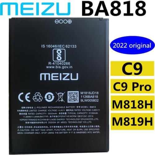 New 3100mAh Battery for Meizu c9 pro BA818 Mobile Phone Batteria