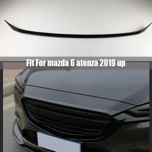 Front Grille Hood Engine Cover Trim Bug Shields For Mazda 6 Atenza 2019 2020 Car Styling ABS Sequins Sticker carbon fiber look
