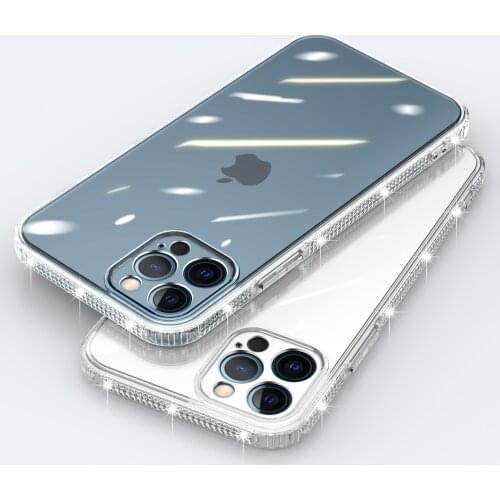 Crystal Clear Transparent Silicone Phone Case For iPhone 13 12 11Pro Max Mini X Xs Max Xr 7/8 Plus Shockproof Bling Coque