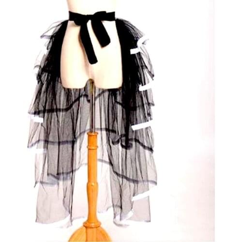 Puffy Tiered Tulle Skirt Satin Bow Waistband 5 Colors Long Train Skirt Detachable Skirt for Wedding Bridal Sexy Cocktail Skirt