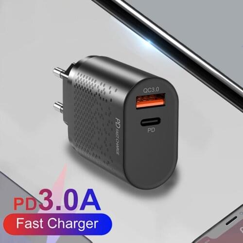 EU US UK Wall Plug PD USB Fast Charging 20W Smart Phone 3A Quick Charger For iPhone 12 Pro Max Xiaomi 11 Huawei P40 Samsung S21