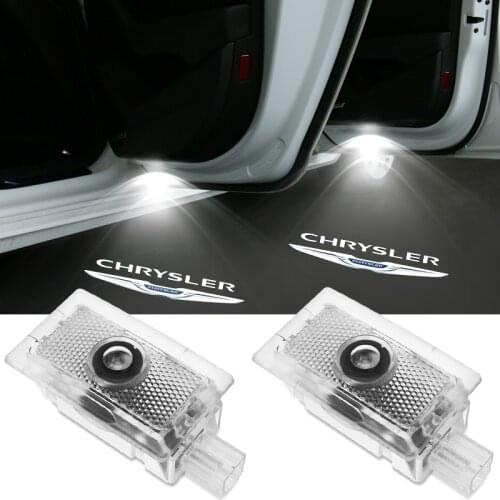 2-4 pcs Led Car Door Logo Projector Light For Chrysler Lancia Thema Sebring 200 300 Series Badge Shadow Ghost Welcome Lamp 12V