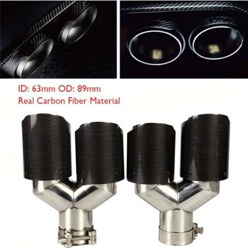 Universal Car Exhaust Tips Pipe Muffler for Auto SUV Exhaust Tip Pipe 63mm Inner 89mm Outlet