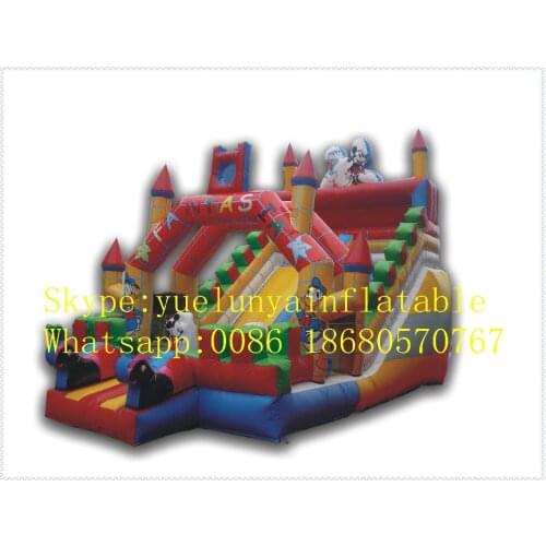Factory direct inflatable slide, Mickey Castle portfolio, commercial big slide KY-01