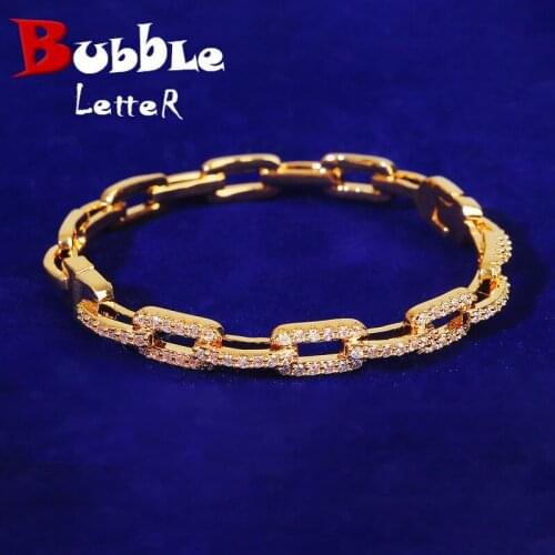Women’s Bracelet Copper Cubic Zircon Hip Hop Jewelry