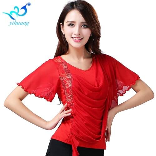 Free Shipping Ballroom Dance Costume Tops Ladies Modern Standard Blouses Latin Flamenco Tango Waltz Latin Salsa Samba Tops
