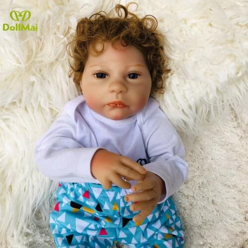 Bebe silicone reborn dolls 18" 45cm real alive newborn babies boy soft dolls toys for children gift toddler l.o.l doll bebek
