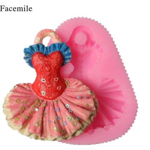 Princess Dress Shape Silicone Fondant Cake Mold Chocolate Baking Sugarcraft Soap Mold