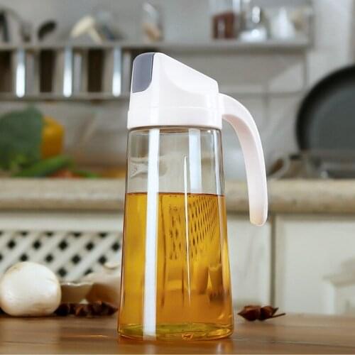 Olive Oil Dispenser Bottle Condiment Container Cap and Leakproof Vinegar Glass Cruet