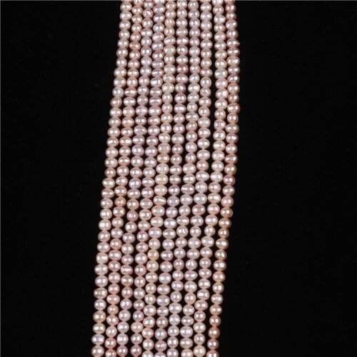 Hot sale 5-6mm pink potato pearl strands for making jewelry
