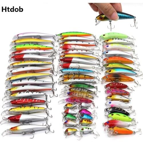 20/30/43/56Pcs Lot Isca Artificial Hard Bait Pesca Minnow Fishing Lures Wobbler Crankbait Hook Fishing Crankbait Leurre Dropship