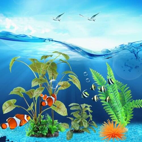 Artificial Aquarium Landscape Submarine Flower Plant Decoration Fish Tank Submersible Flower Grass Decor Ornament 4 Styles