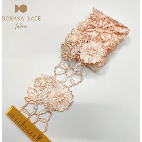 5 Yards Embroidered Ribbon Bilateral Handicrafts Sewing Accessories Senegal Elegant Women Dress Ribbon For Crafts Lace Material