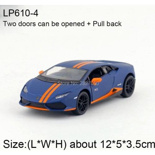 4 Colors Alloy Diecast 1/36 LP610 Model toys car Pull Back toy vehicle Collection children toys for Festival Birthday gifts