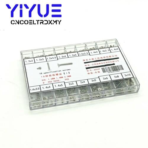 18 Types Laptop Computer Notebook Assemble Repair Screw Kit Fastening Flat Head Sliver Mini screw DIY Set