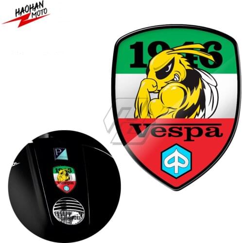 For Piaggio Vespa Sprint GTS GTV LX PX Motorcycle Decal 1946 Flag Sticker - 3D Resin