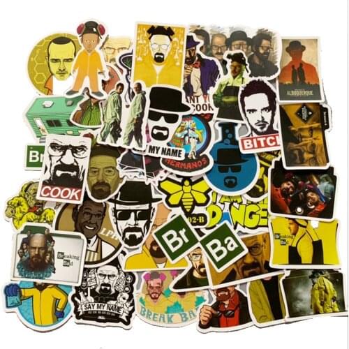 10/50PCS TV Show Breaking Bad Stickers DIY Skateboard Suitcase Freezer Graffiti Luggage Motorcycle Classic Toy Cool Stickers