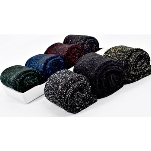 Korean style fashion design woman socks high quality solid color shiny gold and silver silk woman socks summer breathable socks