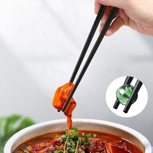 Alloy Chopsticks 10 Pairs High-grade High Temperature Resistant Anti-slip Household Disinfection Chopsticks Dining Supplies