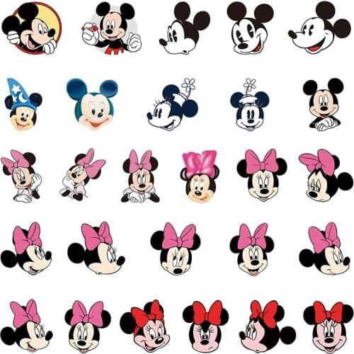 Disney Mickey Minnie Personality Cartoon Avatar Multi-shape Jewelry Epoxy Resin Earrings Accessories For Couples