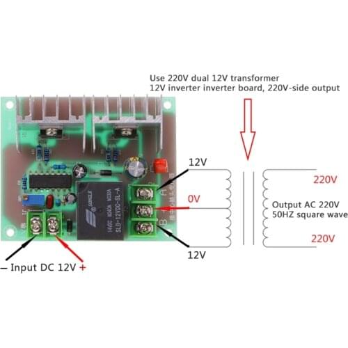 300W DC 12V To AC 220V Inverter Driver Board Power Module Drive Core Transformer New