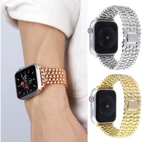 Luxury Stainless Steel Watch Band for Apple Watch 6 SE 5 4 3 2 1 Wristband Strap for Iwatch 40mm 44mm 38mm 42mm Baracelet