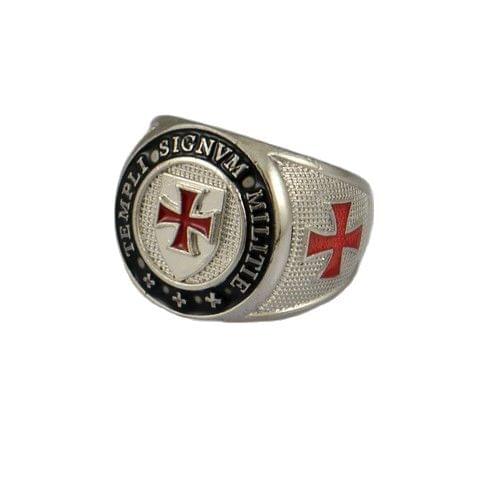 Signvm Militie Templi Knights Templars Ring Cross Zinc Alloy Rings Fashion Catholic Religious Jewelry