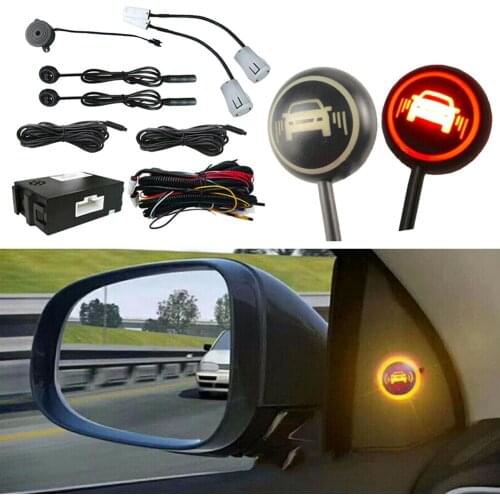 Car Blind Spot Monitoring System Ultrasonic Sensor Distance Assist Lane Changing Universal Blind Spot Monitoring System
