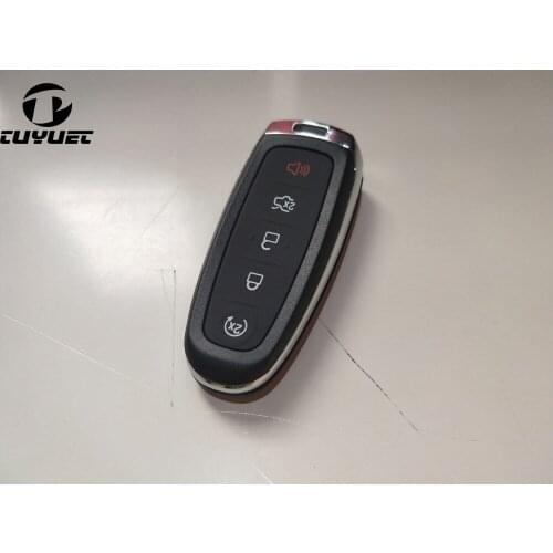 Replacement Shell Smart Remote Key Case Fob 5 Button for Ford Edge Escape Explorer With Key Pad+Blank Blade