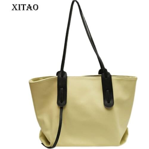 XITAO Simplicity Women Shoulder Bag Solid Color Pu High Capacity 2021 Summer New Fashion Temperament All-match Bag CLL1686