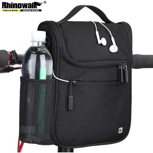 Rhinowalk Bike Handlebar Bag,Black Bicycle Front Roadbike Fabri Frame Basket Multifunctional Professional Cycling Accessories