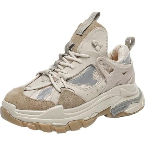 ShowMyHot Mesh Breathable Shoes Summer Lady Women Mujer Flat Platform thick Heels Flange Bottom Casual Gladiator shoes