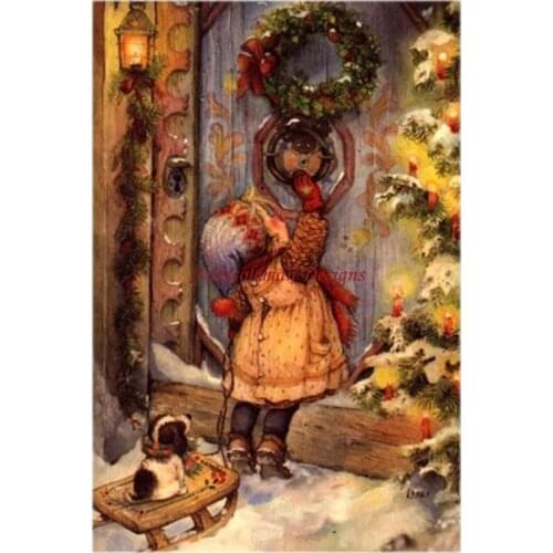 Needlework for embroidery DIY French DMC High Quality - Counted Cross Stitch Kits 14 ct Oil painting - Merry Christmas