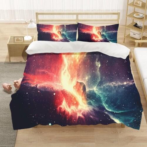 Stars On The Night Sky 3pcs Bedding Sets Full King Twin Queen King Size Bed Sheet Duvet Cover Set Pillowcase Without Comforter
