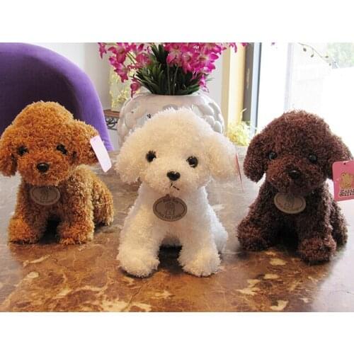 Super cute 1pc 20cm cartoon mini Poodle Teddy dog lovely plush doll stuffed toy boy children Valentines Day gift